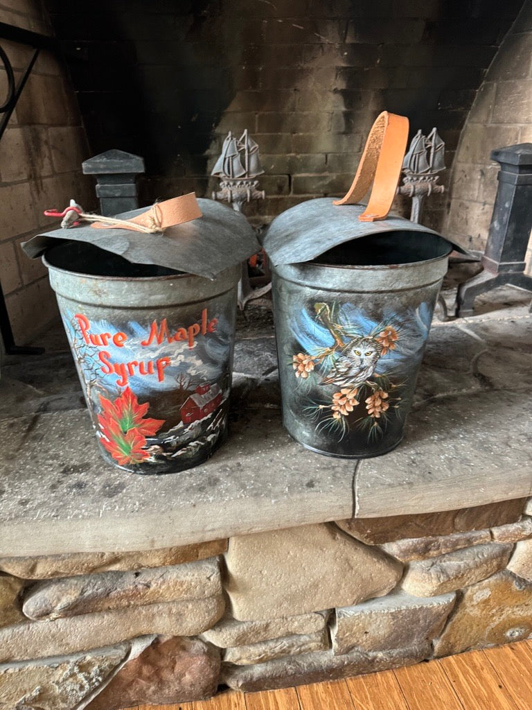 Hand Painted Vintage Sap Buckets – Hill Creek Farm